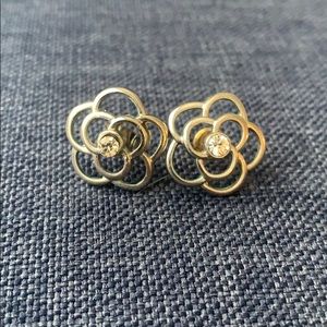 Silver Flower Stud Earrings